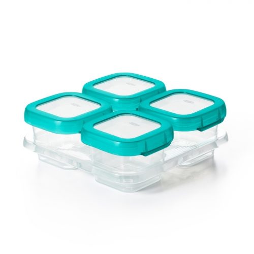 OXO Baby Blocks™ plastikiniai šaldymo indeliai, 4x120 ml (žali)