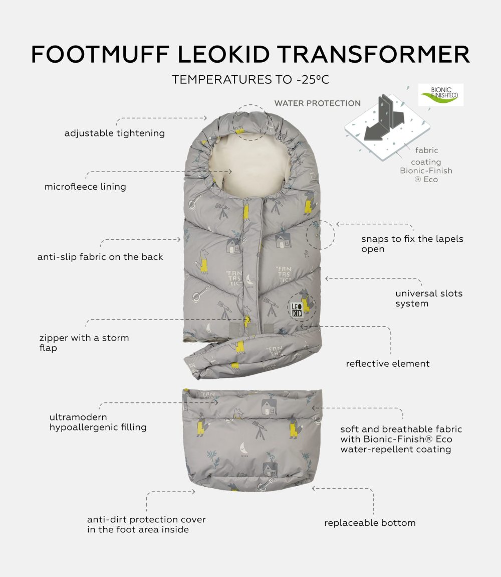 Leokid vokelis (transformeris) vežimėliui "FANTASTIC" 90-110x50