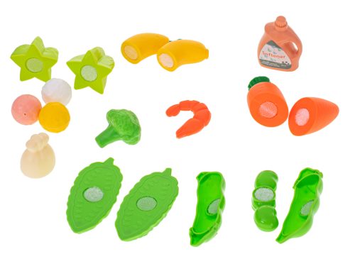 Vaikiška virtuvės kriauklė su pjaustomomis daržovėmis