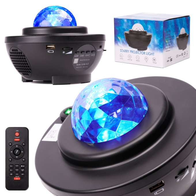 Lempa LED projektorius su USB ir Bluetooth
